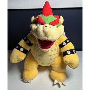 Build-A-Bear Workshop BOWSER Plush Stuffed Toy Super Mario King Koopa BAB - USED